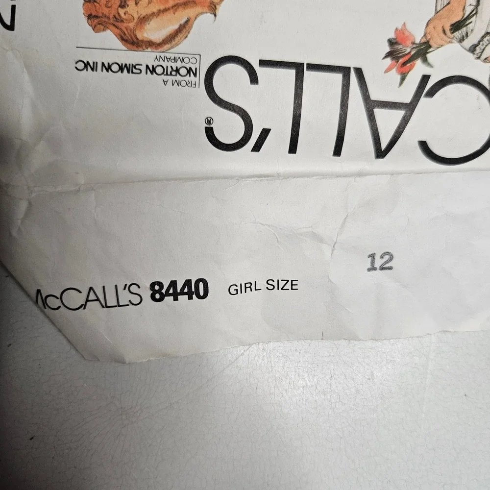 Vintage 1983 McCalls 8440 Laura‎ Ashley Girls Blouse Vest Skirt Pattern Size 12